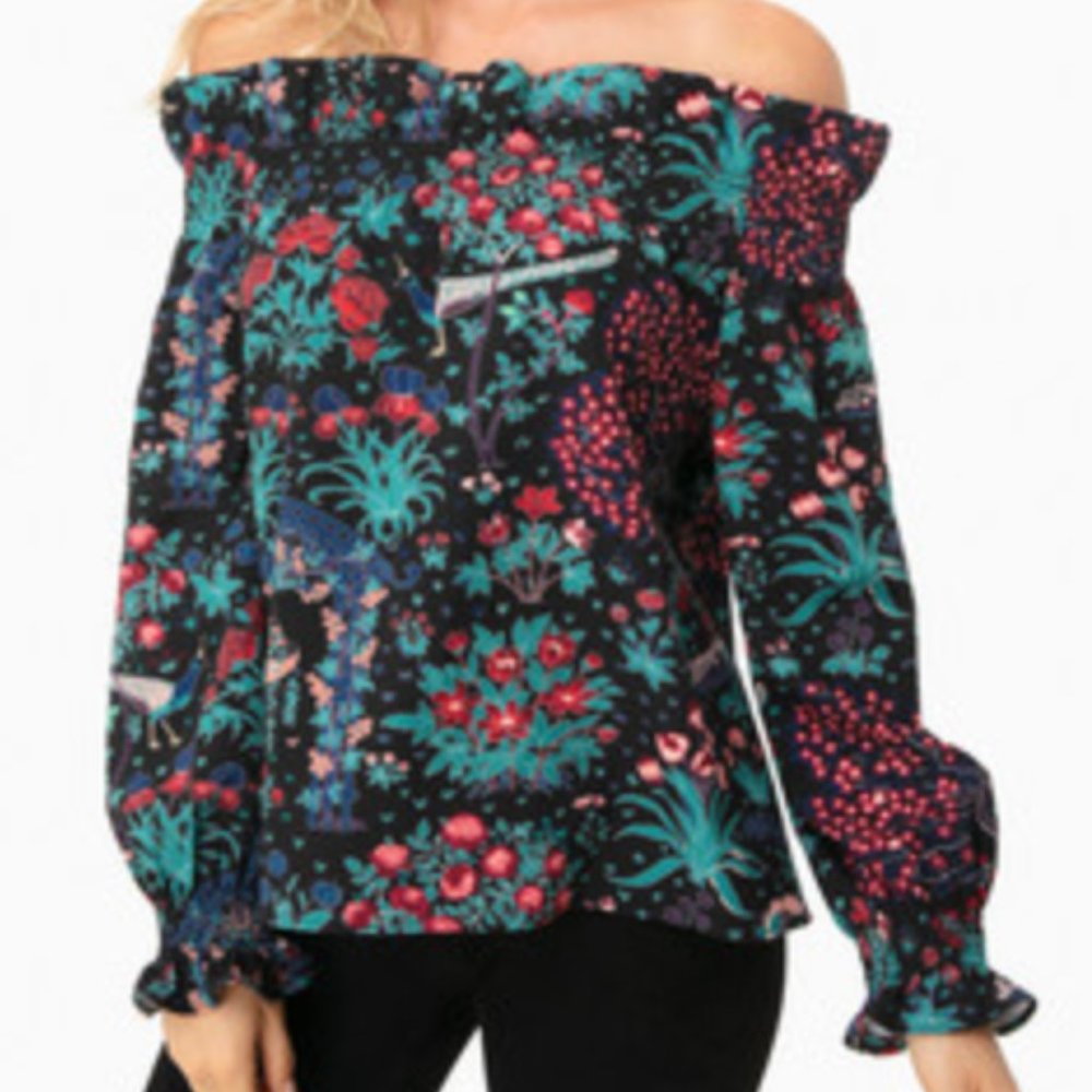 Tuckernuck Midnight Garden Marguerite Blouse NWT